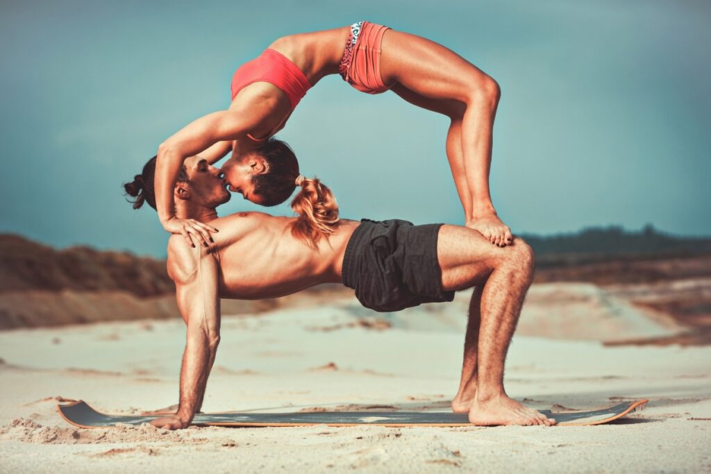 Blending aspects of acrobatics and yoga, acroyoga is an unorthodox form of the ancient practice that’s poised to take yoga studios by storm.